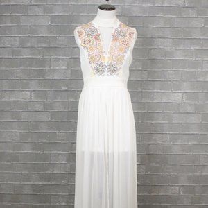 XOXO Goddess Layered Skort Romper White M